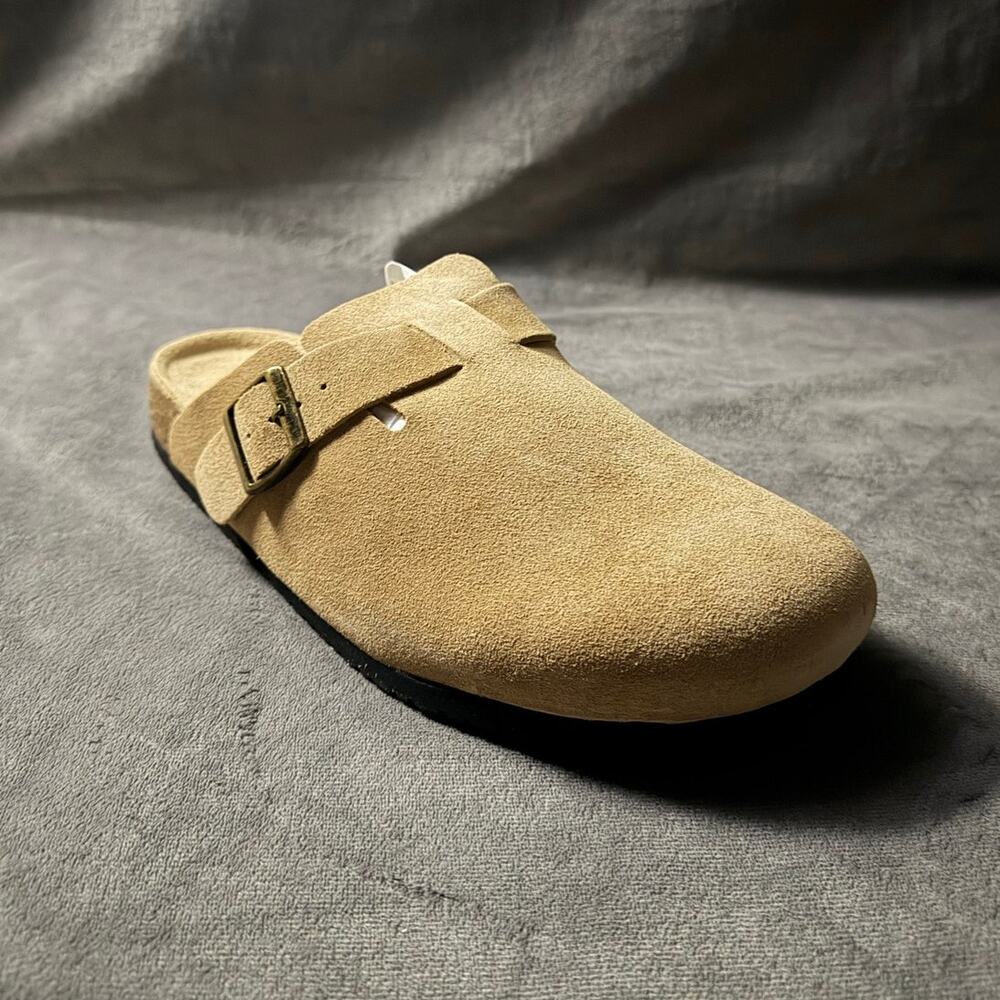 Quince Men's Water Repellent Suede Clog Mule Dune Size 8 New Box